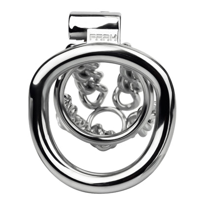 STEEL CHAIN CHASTITY CAGE - WITH BELT STRAP