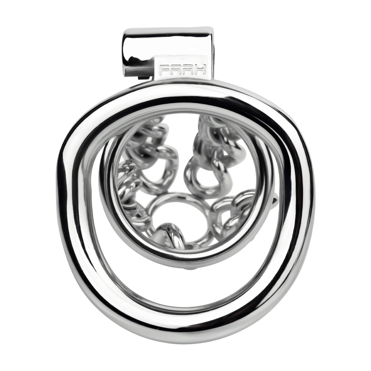 STEEL CHAIN CHASTITY CAGE - WITH BELT STRAP