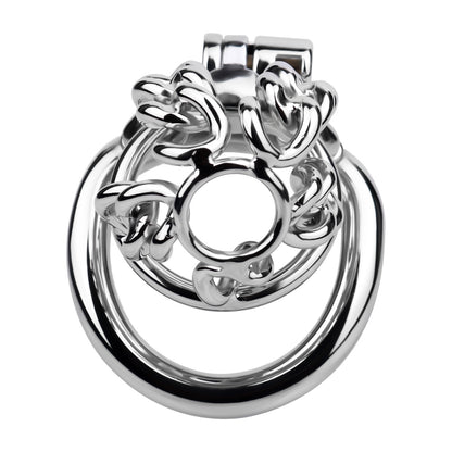 STEEL CHAIN CHASTITY CAGE - WITH BELT STRAP