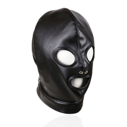PU leather BDSM headgear mask for bondage