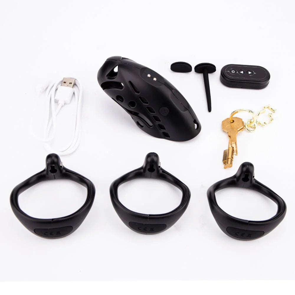ELECTRO SHOCK CHASTITY CAGE-REMOTELY
