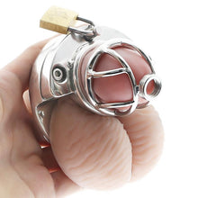 Load image into Gallery viewer, 2-in-1 Ball Stretcher SHORT Cock Cage with Catheter CH05
