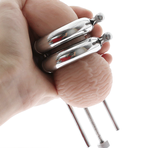 Extreme double ring CBT Ball Stretcher Sex Toys -lovershop01
