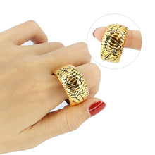 Load image into Gallery viewer, 24K Gold - Dragon Scales Glans ring
