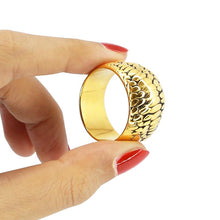 Load image into Gallery viewer, 24K Gold - Dragon Scales Glans ring
