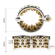 Load image into Gallery viewer, Adjustable 4-Row Chastity CBT Device – Kali’s Teeth Bracelet

