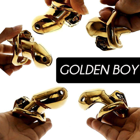 Gold Chastity Cage - Holy Trainer | Secure, Comfortable, Premium