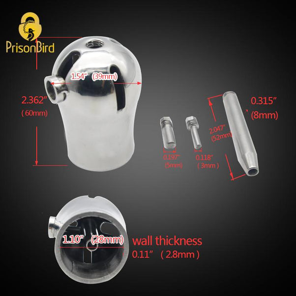 CH38 - PA Chastity cage / Titanium Plug and Bolt