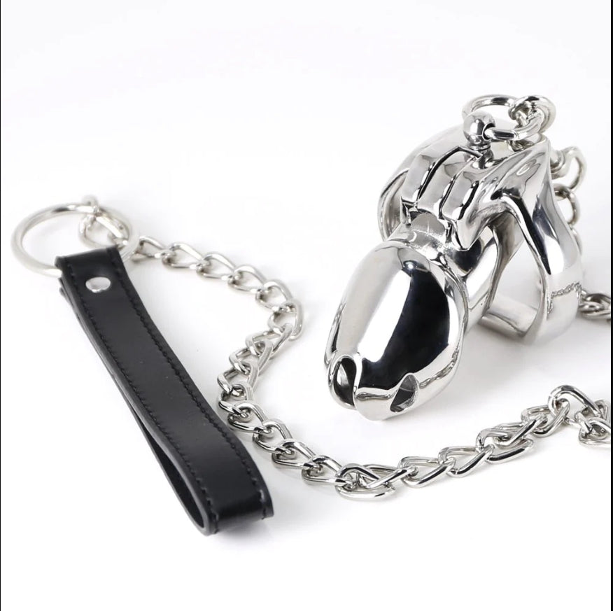 HOT HTV4 STEEL WITH CHAIN / CHASTITY ON LEASH
