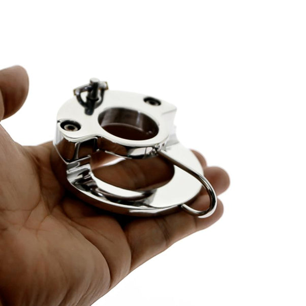 Chastity Training ring - Locking Double Cock ring