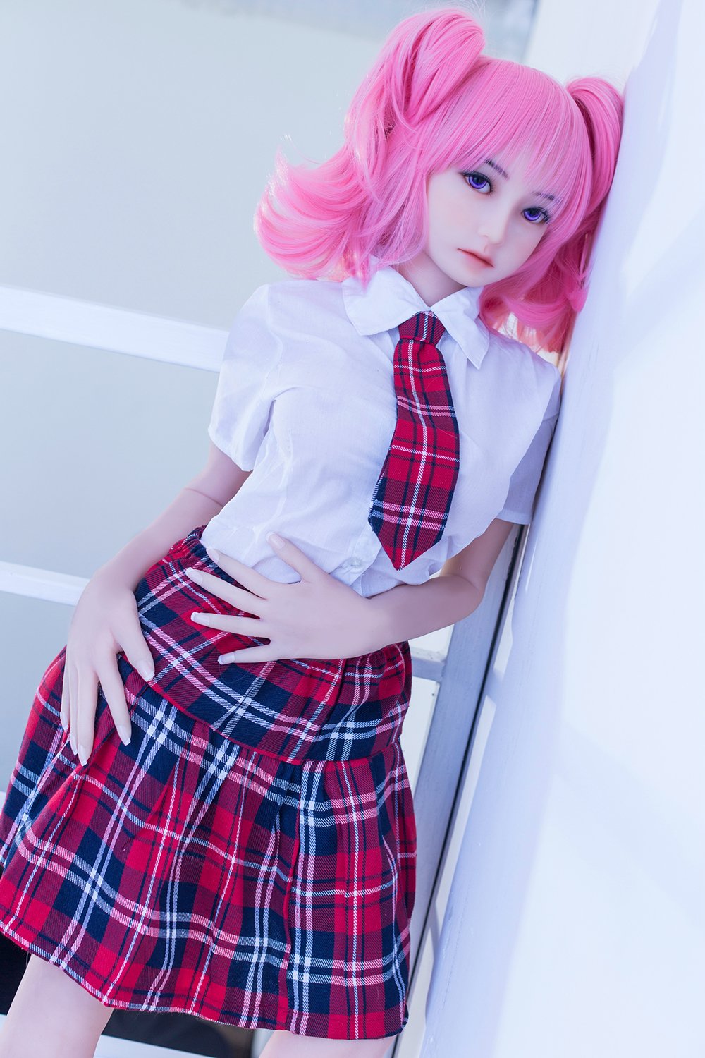 JK cosplay sex doll Olive with shy smile
