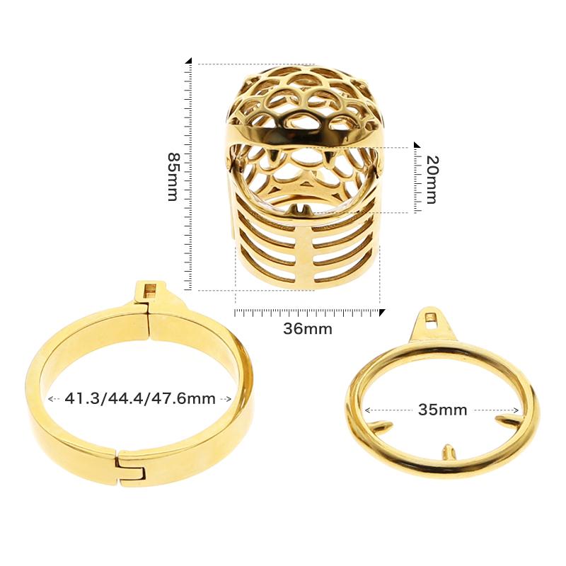 24K Gold Dragon Chastity FLAT Ring  3.34