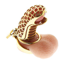 Load image into Gallery viewer, 24K Gold Dragon Chastity FLAT Ring  3.34&quot; / 85mm
