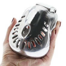 Load image into Gallery viewer, Fully Enclosed Metal Chastity Device | Design for Long-Term Wear
