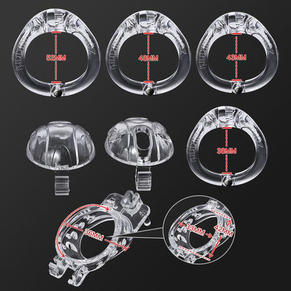 No-Pee Chastity Cage | Interchangeable Cage Tubes for Total Control