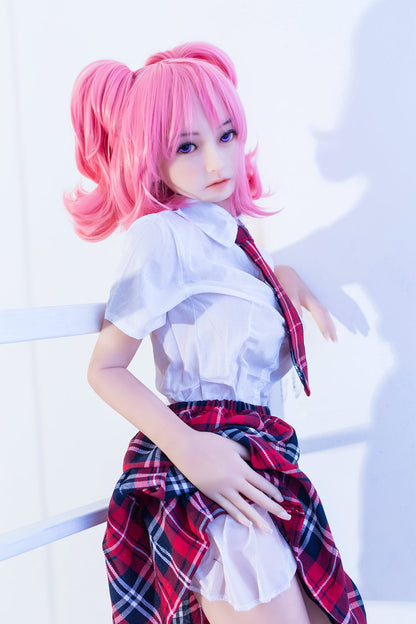 Olive in mini skirt school uniform ready for roleplay