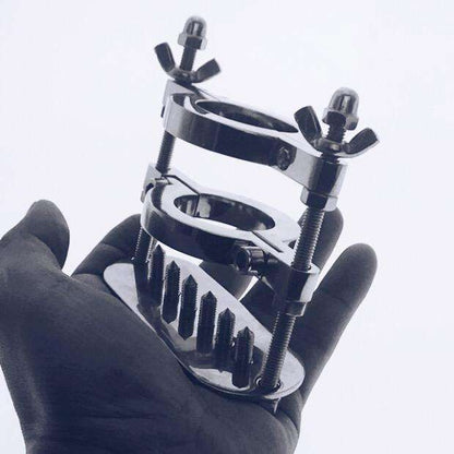 All-in-one ball stretcher and crusher for BDSM play