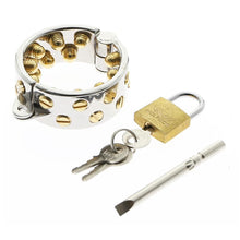 Load image into Gallery viewer, BDSM chastity cage with internal spikes
