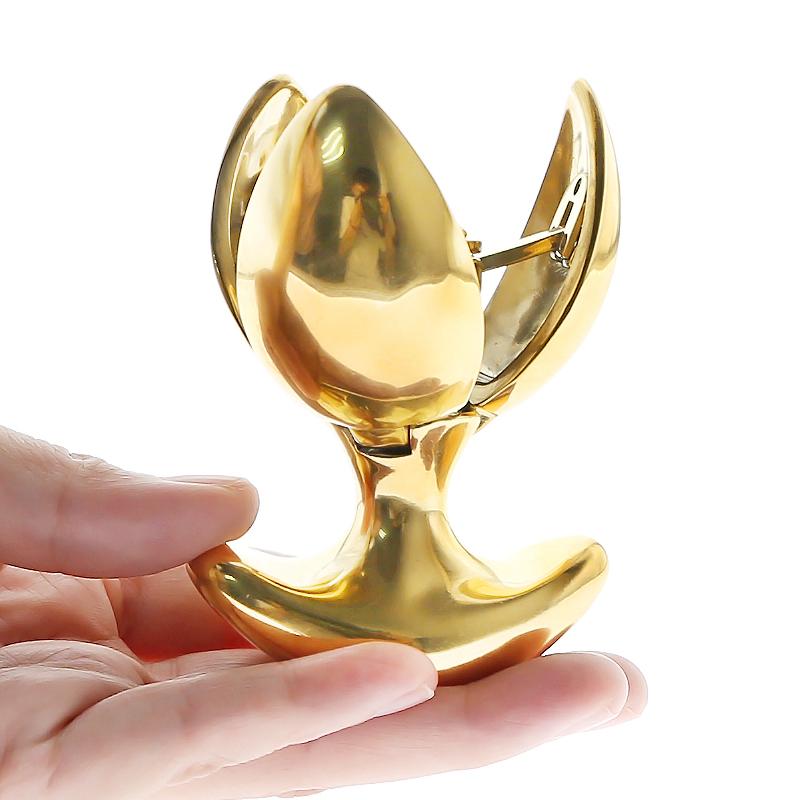 How secure is a 24K gold anal chastity plug?