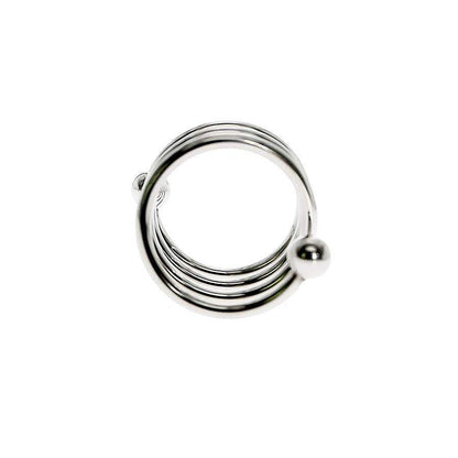 Hard steel penis ring