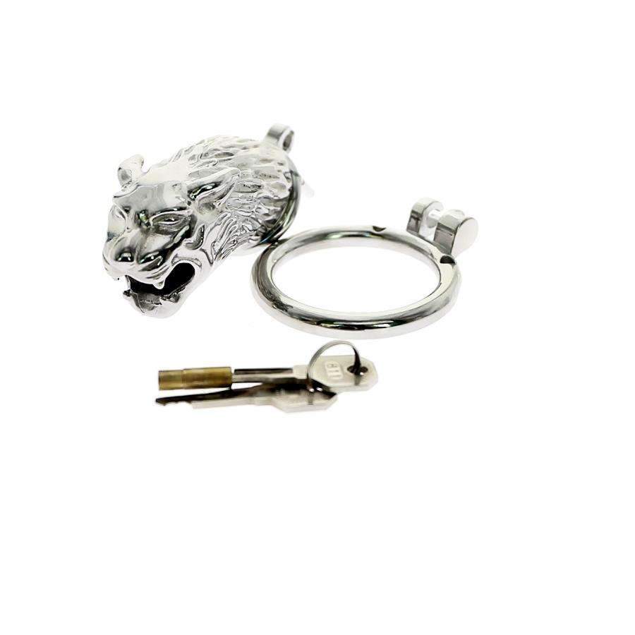 BDSM tiger head cock lock