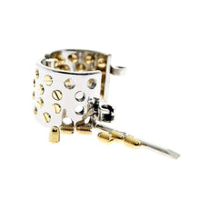 Load image into Gallery viewer, BDSM Spiked Chastity Bracelet – Kali’s Teeth 4-Row Design
