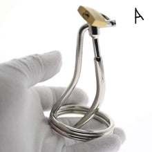 Load image into Gallery viewer, Cock cage with plug for full insertion control
