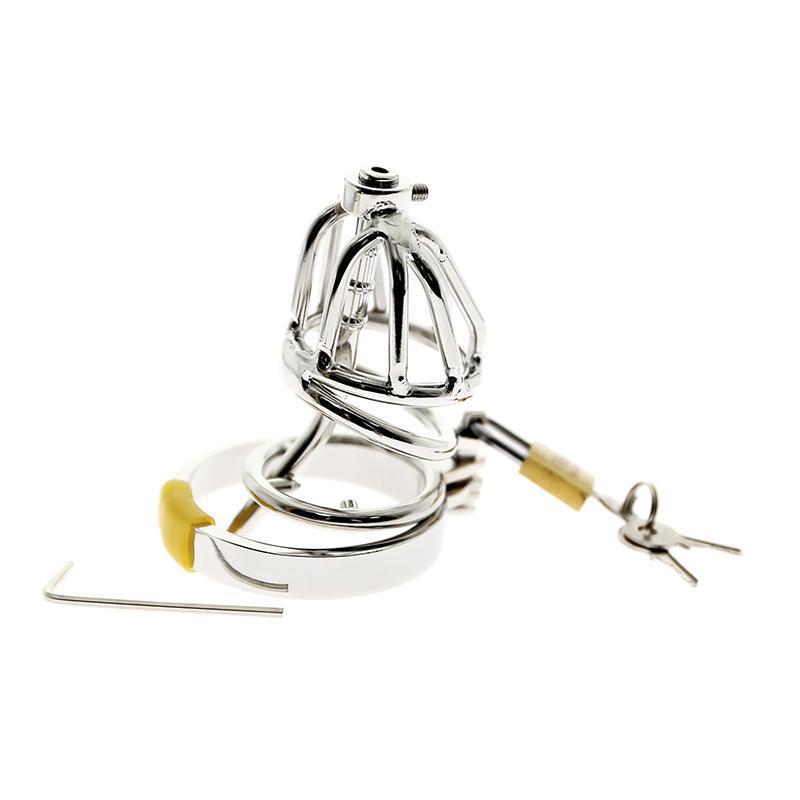 Comfortable chastity cage with urethral feature