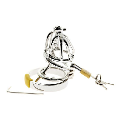 Comfortable chastity cage with urethral feature