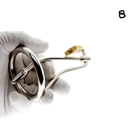 What is a cock cage with penis plug used for?