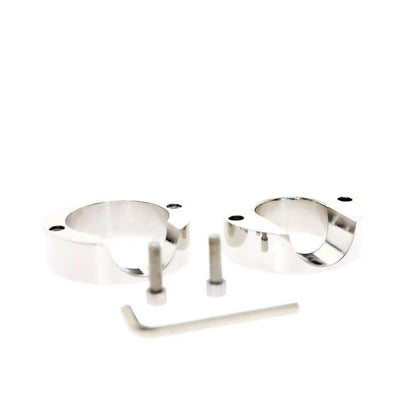 Intense BDSM ball stretcher ring