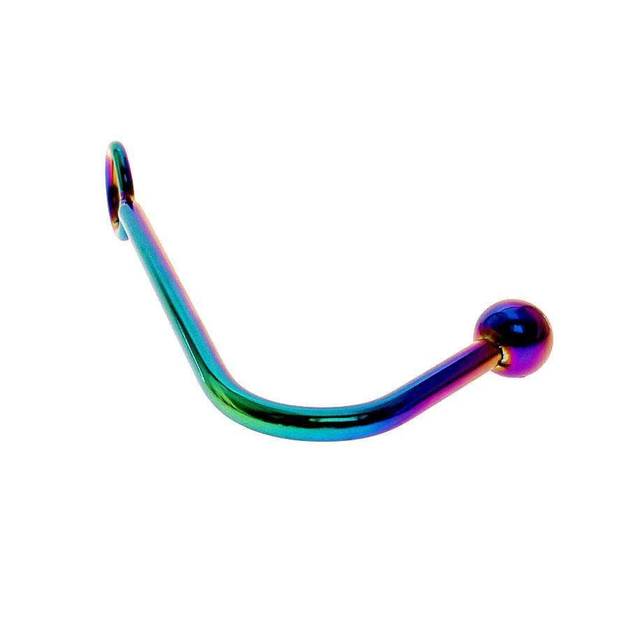 BDSM anal hook with colorful finish