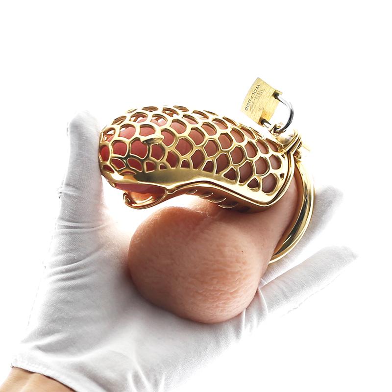 Dragon-style gold chastity cage