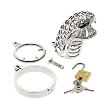 Load image into Gallery viewer, Using a gold chastity device for long-term denial
