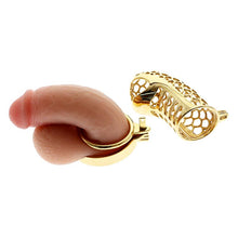 Load image into Gallery viewer, Gold cock cage for elite submissive control
