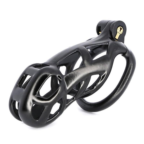 The Guardian 3D printed chastity cage in black