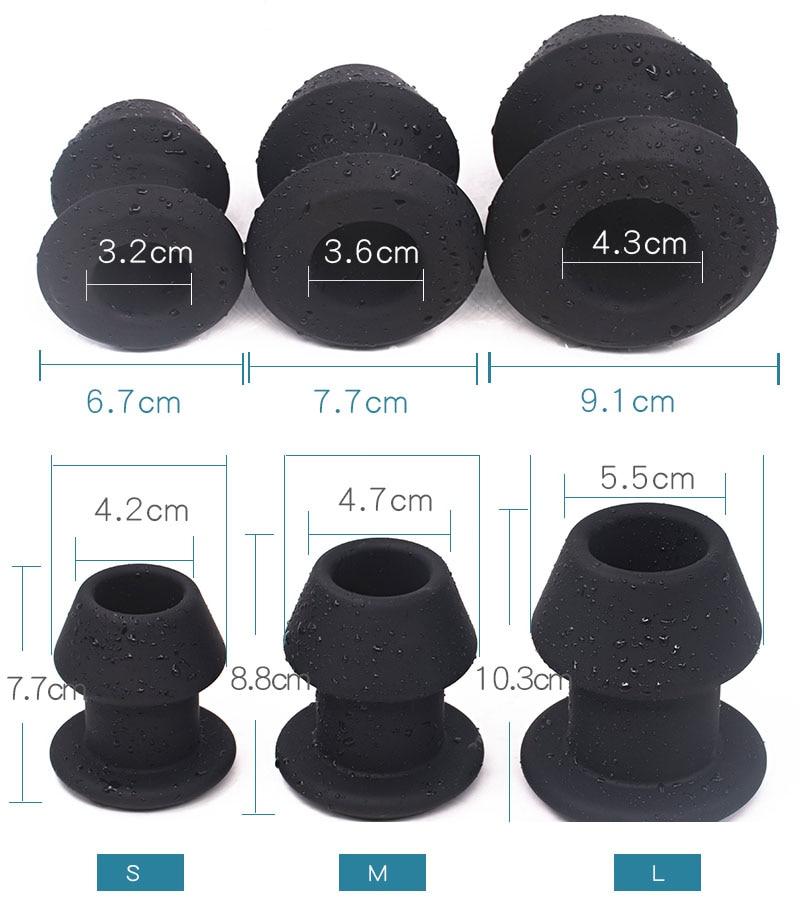 Hollow center butt plug for intense sensations

