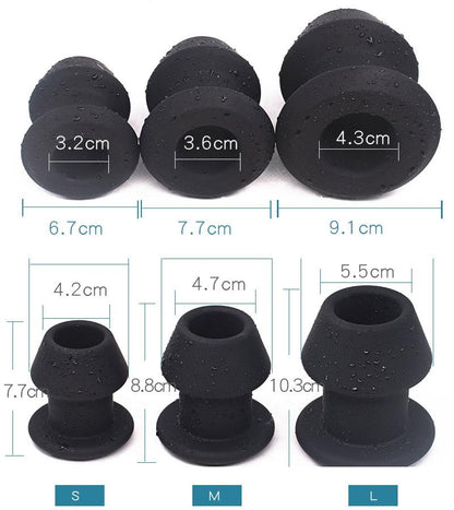 Hollow center butt plug for intense sensations


