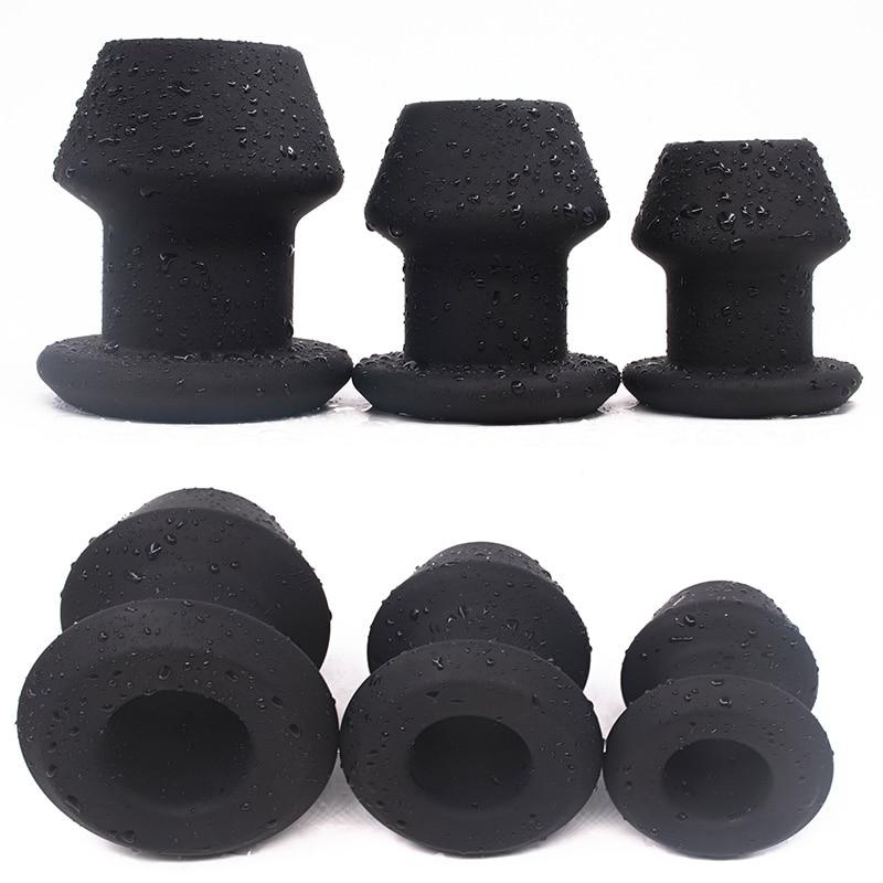 Hollow tunnel butt plug for intense anal play

