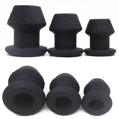 Hollow tunnel butt plug for intense anal play

