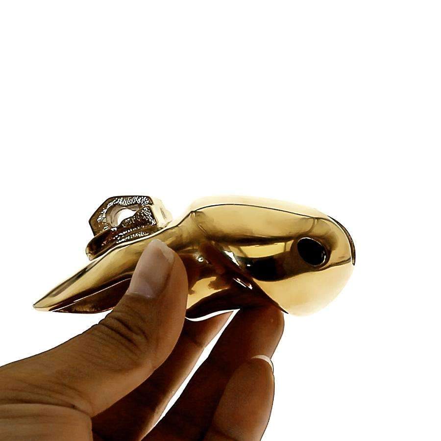 shiny golden cage tube for chastity