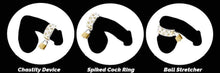 Load image into Gallery viewer, BDSM Spiked Chastity Bracelet – Kali’s Teeth 4-Row Design
