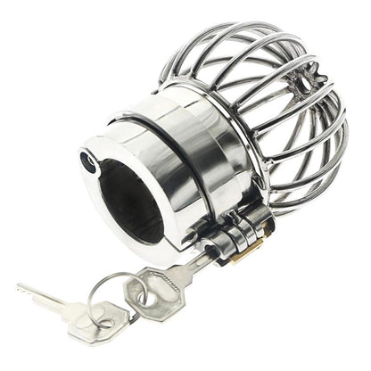 Steel CBT cage for testicle discipline