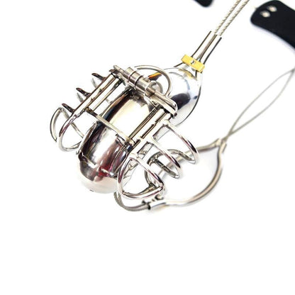 Link waist band chastity gear for men