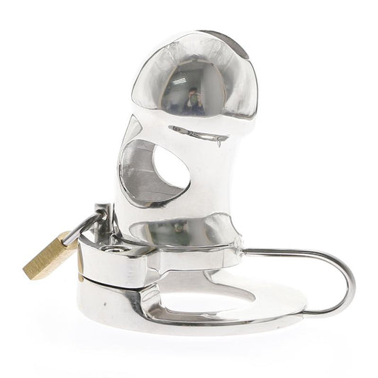 Male cock cage with ball stretcher