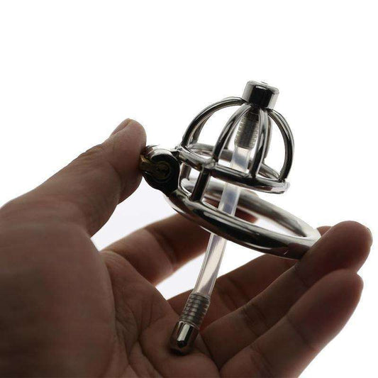 Tiny cage with catheter for denial