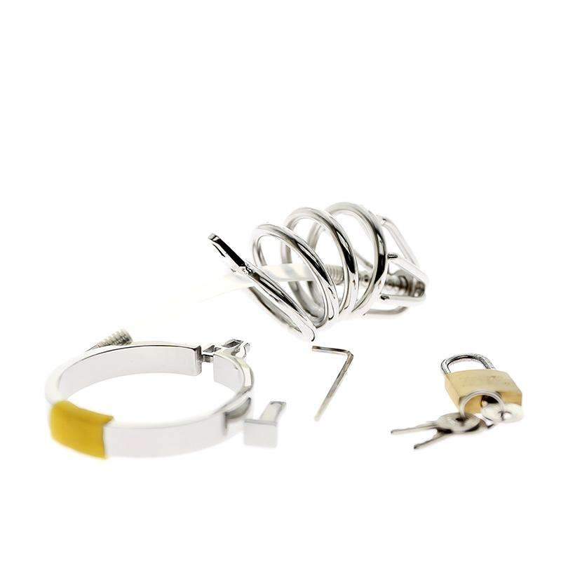 Medium cock cage for men with urethral spout