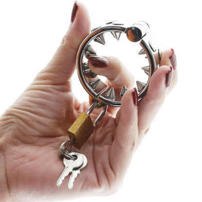 Non-Removable Teeth in Kali's Silver Chastity Bracelet for Restraint