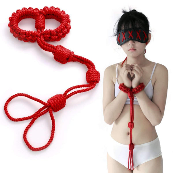 Handcuffs Shibari Rope Restraints on Leash - BDSM bondage aesthetic gear Sex Toys -lovershop01