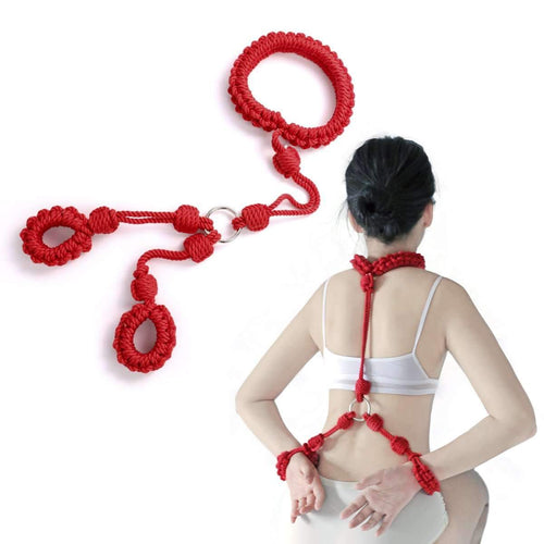 Shibari rope back restraint - BDSM gear for Bondage aesthetic and restraint Sex Toys -lovershop01